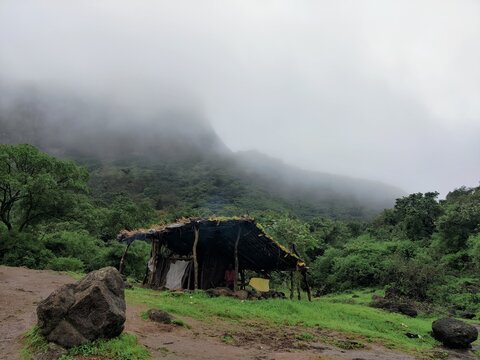 rain in the mountains
