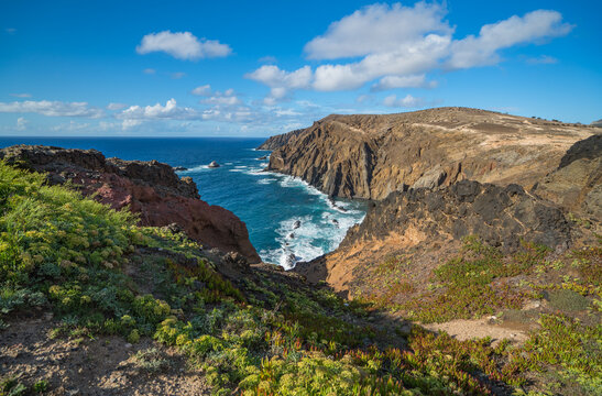 The Iron Corner - holes 13, 14, and 15 on Porto Santo golf course, a tribute to Severiano Ballesteros, Porto Santo island, Portugal
