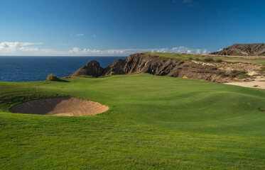 The Iron Corner - holes 13, 14, and 15 on Porto Santo golf course, a tribute to Severiano...