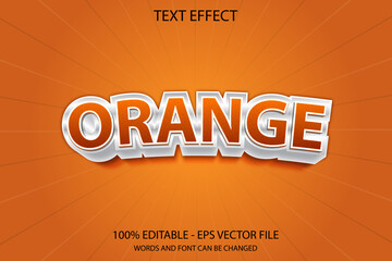 Creative orange vector text effect