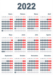 2022 calendar Spanish