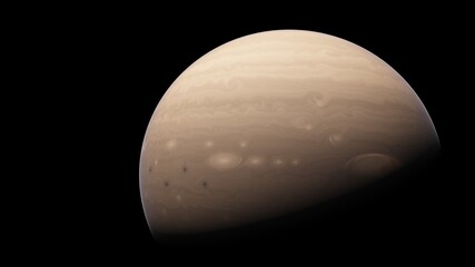 Abstract planets and space background 3d illustration