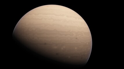 Abstract planets and space background 3d illustration