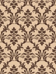 seamless  vintage Wallpaper in the style of Baroque. vector ornament