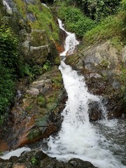 waterfall in the mountains