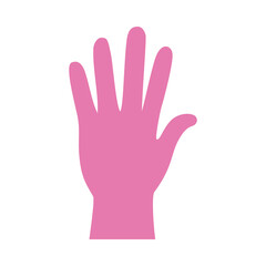 pink hand icon
