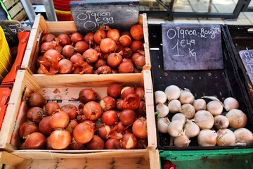 French onions at local market