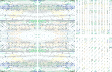 Textured wall background in nuance shades for your designs. Brick wall in pastel tones with linear patterns for backgrounds and textures, wallpaper, banners, prints, textiles, etc. Seamless stone wall