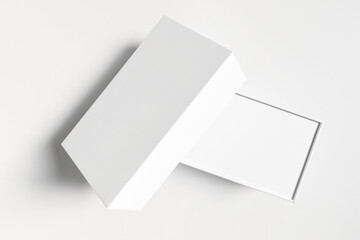 Close-up of blank white box, isolated
