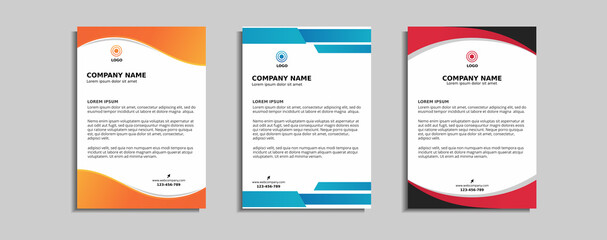  modern corporate letterhead template design