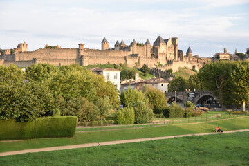 Fototapeta na wymiar Remparts de Carcassonne, France