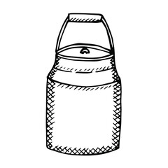 can, vector, illustration, hand, drawing, doodle, milk, drink, dairy product, tableware, outline, kitchen, cook, cooking, bottle, container
