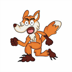 fox hand drawn Character illustration
