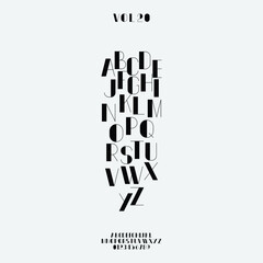 Elegant minimalist Modern alphabet letter or font.