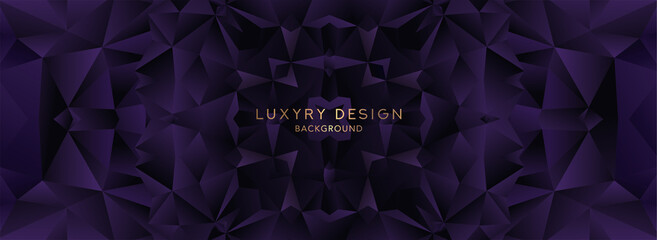 Premium background design (banner) with purple geometric line pattern. Vector horizontal template for formal invitation, luxury voucher, prestigious gift certificate