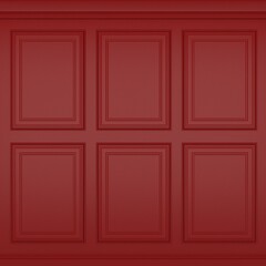 classic red wall ,3d render