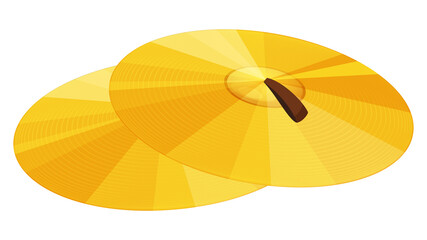 Obraz premium シンバルのイラスト_置いた_2枚