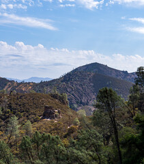 Pinnacles National Park, summer hike, beautiful rocks and landscape views of the valley