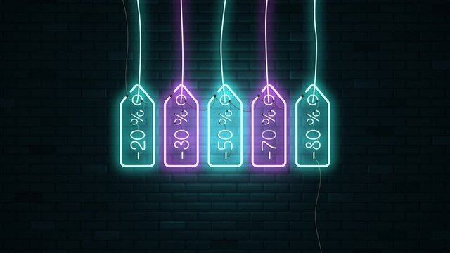 Black Friday neon sign banner background