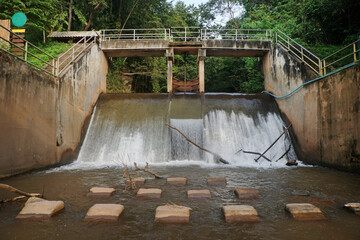 Small dam or weir for agriculture and conservation