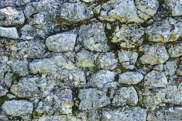 Background texture of a stone wall photo. Natural stone wall texture for the background. Old brick texture