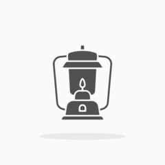 Lantern icon. Glyph or Solid style. Vector illustration. Enjoy this icon for your project.
