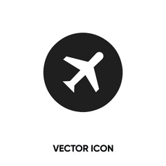 Fototapeta premium Plane vector icon. Modern, simple flat vector illustration for website or mobile app.Airplane symbol, logo illustration. Pixel perfect vector graphics 