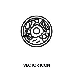 Bibimbap vector icon. Modern, simple flat vector illustration for website or mobile app.Korean food symbol, logo illustration. Pixel perfect vector graphics	