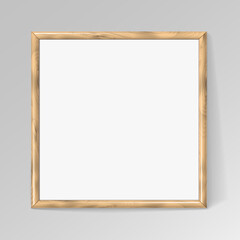 Obraz premium Realistic square wooden frame for paintings or photos.