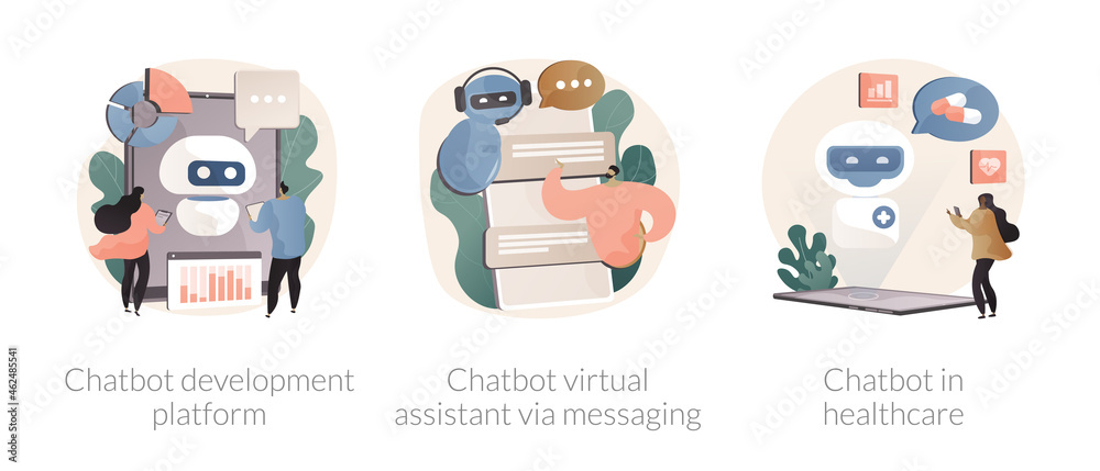 Canvas Prints smart robot abstract concept vector illustrations.