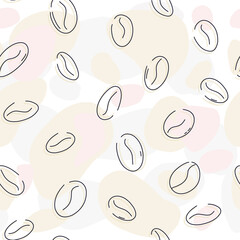 pattern seamless coffee cafe grains simple linear print