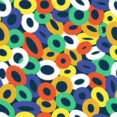 seamless pattern circles abstraction simple bright color print background -1