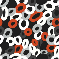 seamless pattern circles abstraction simple bright color print background -1