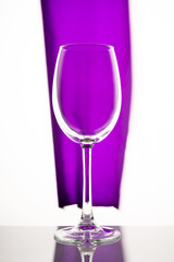 glass wine glass on white background