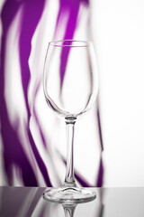 glass wine glass on white background