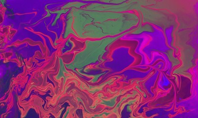 Abstract multicolored marble background. Acrylic paint mixes freely and creates an interesting pattern. Bright saturated shades. Background for the cover of a laptop, laptop.