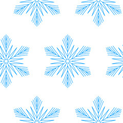 Fototapeta na wymiar Snowflake seamless pattern, christmas background pattern with snowflake, vector illustration