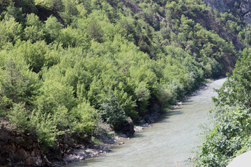 Fototapeta na wymiar waterway in the mountains