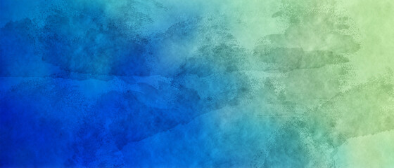 Fototapeta na wymiar abstract light green blue grunge watercolor background texture