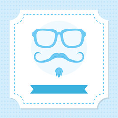 glasses and moustache illustration