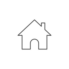 House related vector line icon. Home icon. Symbol for apps and websites on white background. Stock vector.