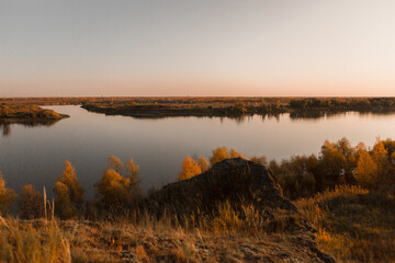 autumn landscape of the river