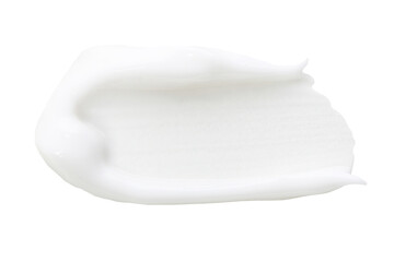 Collection of White Cosmetic Cream Isolated on White Background. Set of Lipstick Smear. Lip Gloss Smudge. Cosmetics BB Makeup Swatche. Collection of White Cosmetic Cream Isolated on White Background. 