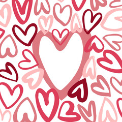 Vector background with  hearts.