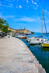 Fototapeta na wymiar Salò - beautiful village at lake Garda, Italy - touristic travel destination