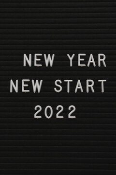 black chalkboard with New Year's inscription. New Year 2022