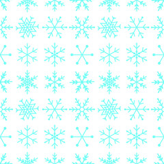 pattern of snowflakes. vector illustration snowfall