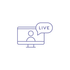 Fototapeta premium live video communication icon vector