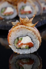 sushi on a white plate