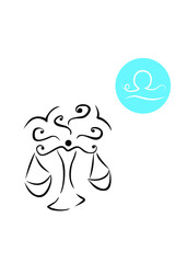 
The illustration - zodiac sign in the black color.